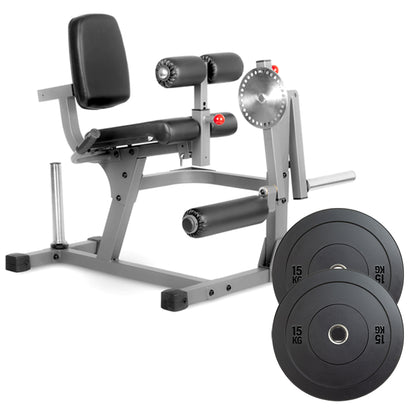 Pro-Grade Leg Extension & Curl Machine - Adjustable Dual Function Home Gym Equipment for Complete Quadriceps and Hamstring Development - Heavy-Duty Steel Frame with Cushioned Padding - Compact Design