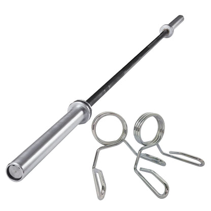 Premium Olympic 2" Barbell - Professional Strength Training Bar - Multi-Length Options (4ft, 5ft, 6ft, 7ft) - High Capacity Steel Construction - Complete with Spring Collars - Perfect for Home Gym