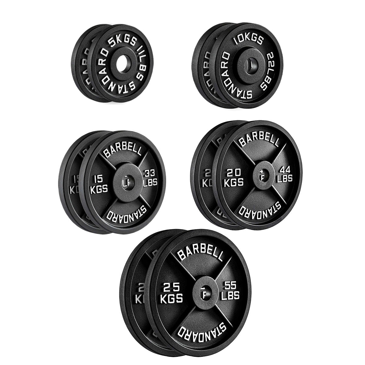 Professional Cast Iron Weight Plates - Comprehensive Range for Strength Training - Available in Pairs & Complete Sets - Barbell & Dumbbell Compatible - Durable, Long-lasting Gym Performance