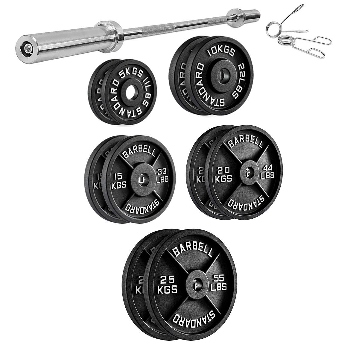 Professional Cast Iron Weight Plates - Comprehensive Range for Strength Training - Available in Pairs & Complete Sets - Barbell & Dumbbell Compatible - Durable, Long-lasting Gym Performance