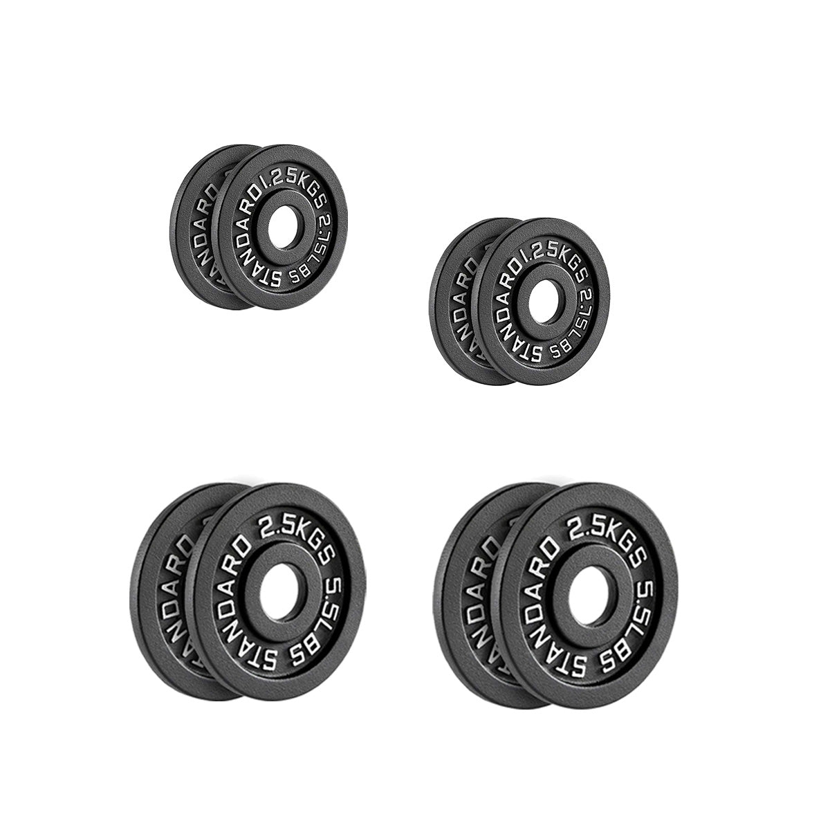 Professional Cast Iron Weight Plates - Comprehensive Range for Strength Training - Available in Pairs & Complete Sets - Barbell & Dumbbell Compatible - Durable, Long-lasting Gym Performance