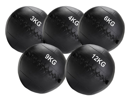 Professional Grade Wall Balls 3kg-12kg - High Performance Medicine Ball for CrossFit Workouts, Core Training & Full Body Conditioning - Durable Textured Vinyl Cover - No-Bounce Impact - Multiple