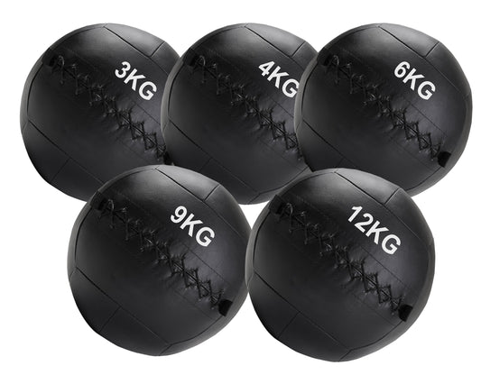 Professional Grade Wall Balls 3kg-12kg - High Performance Medicine Ball for CrossFit Workouts, Core Training & Full Body Conditioning - Durable Textured Vinyl Cover - No-Bounce Impact - Multiple