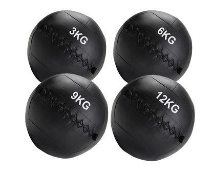 Professional Grade Wall Balls 3kg-12kg - High Performance Medicine Ball for CrossFit Workouts, Core Training & Full Body Conditioning - Durable Textured Vinyl Cover - No-Bounce Impact - Multiple