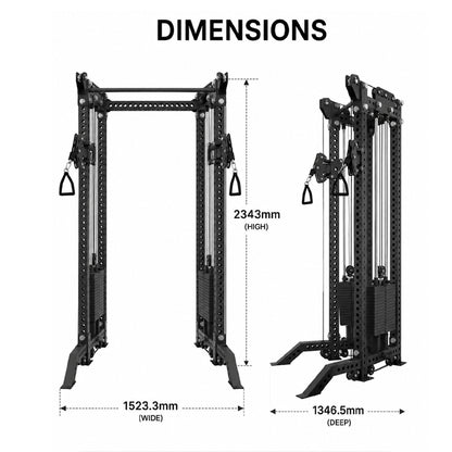 Complete Functional Fitness Rack with Pulldown, Cables & Chin-Up Bar
