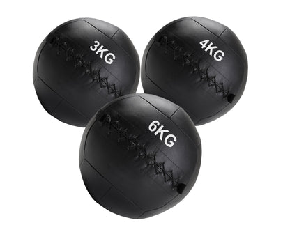 Professional Grade Wall Balls 3kg-12kg - High Performance Medicine Ball for CrossFit Workouts, Core Training & Full Body Conditioning - Durable Textured Vinyl Cover - No-Bounce Impact - Multiple