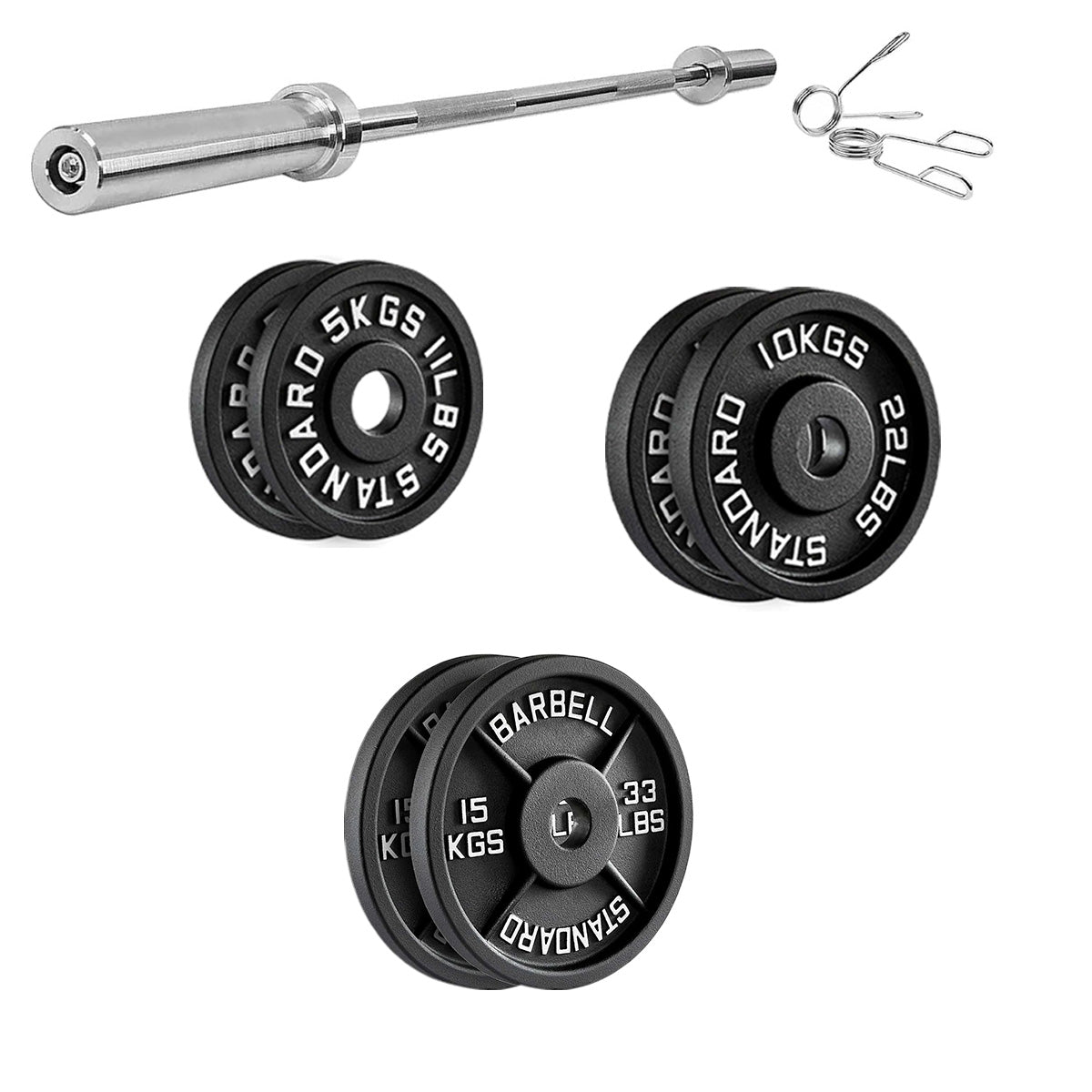 Professional Cast Iron Weight Plates - Comprehensive Range for Strength Training - Available in Pairs & Complete Sets - Barbell & Dumbbell Compatible - Durable, Long-lasting Gym Performance