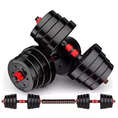 Adjustable Dumbbell & Barbell Set on a white background