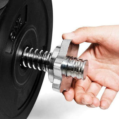 Barbell with weight plates on a white background