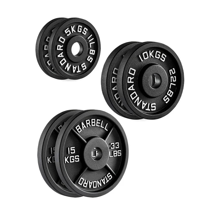 Set of black metal gears on a white background