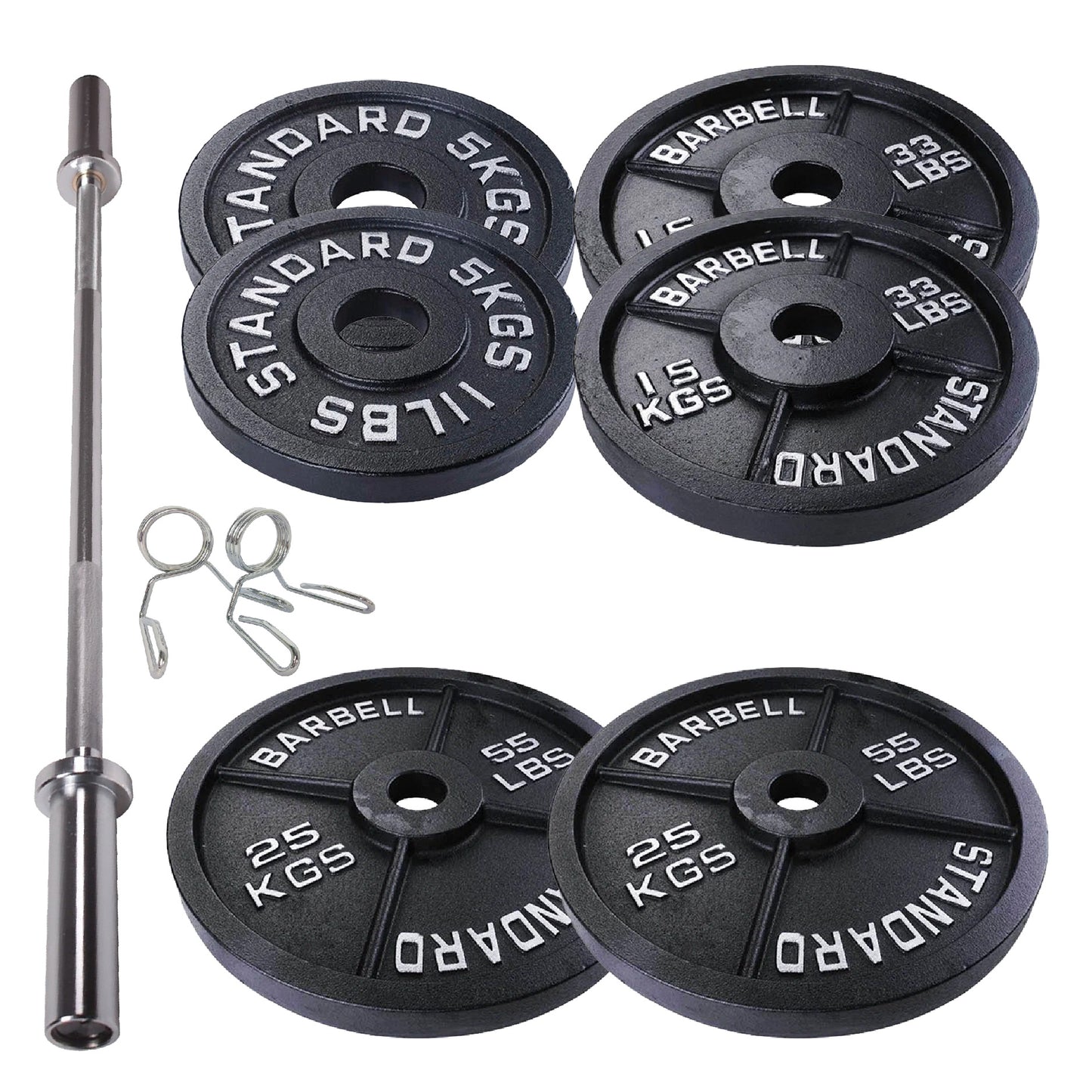 Professional Cast Iron Weight Plates - Comprehensive Range for Strength Training - Available in Singles, Pairs & Complete Sets - Barbell & Dumbbell Compatible - Durable, Long-lasting Gym Performance