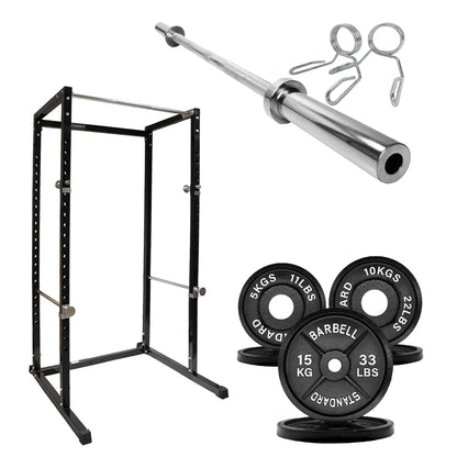 G100 Power Rack Heavy-Duty Adjustable Squat Cage - Professional Strength Training Station with Integrated Pull-Up Bar - Reinforced Steel Construction for Maximum Stability - Customizable Workout Setup