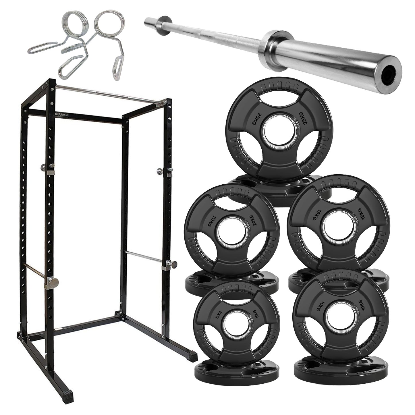 G100 Power Rack Heavy-Duty Adjustable Squat Cage - Professional Strength Training Station with Integrated Pull-Up Bar - Reinforced Steel Construction for Maximum Stability - Customizable Workout Setup