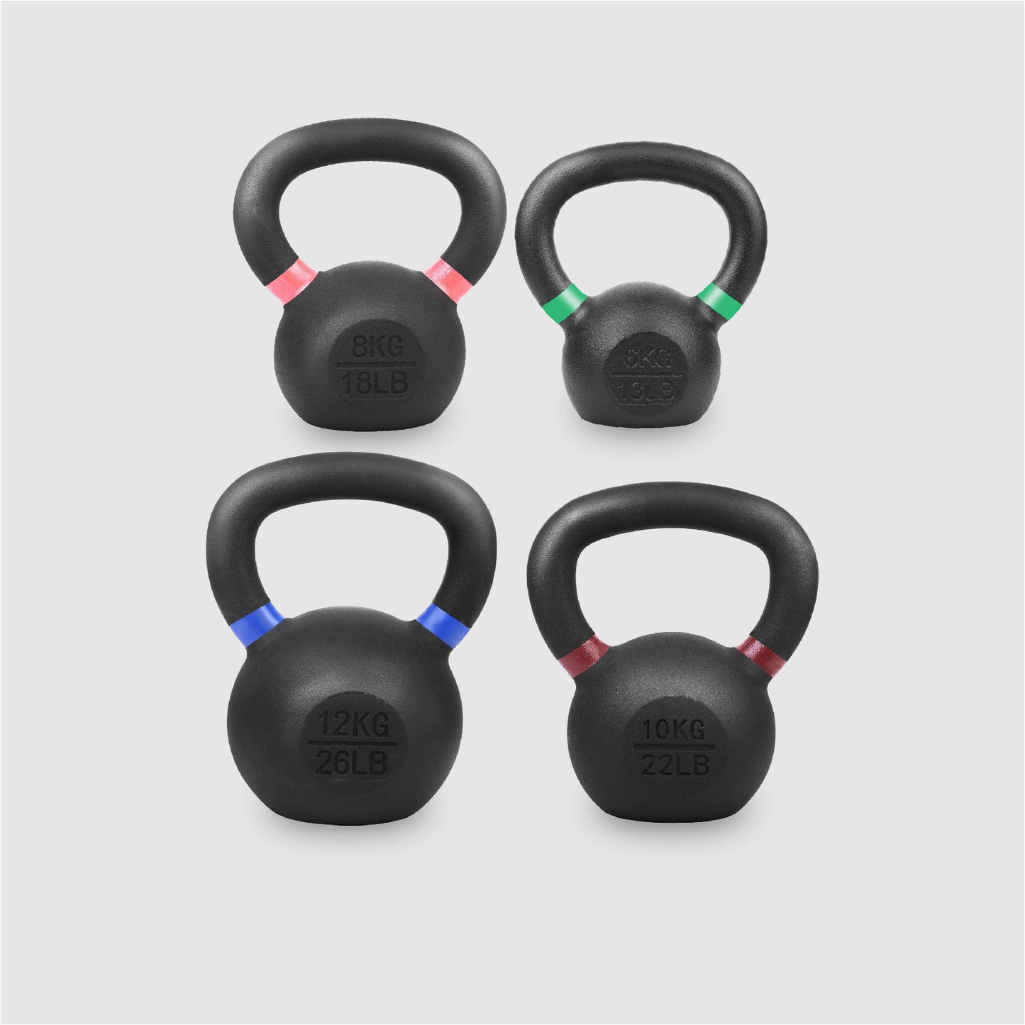 Cast Iron Kettlebells - Premium Solid Construction with Textured Wide Grip Handle - Multiple Weight Options for Strength Training, CrossFit, HIIT Workouts - Durable Home Gym Fitness Equipment for Full