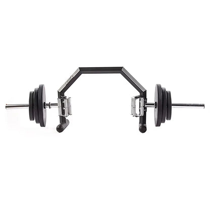 20kg open trap bar with weight plates on a white background