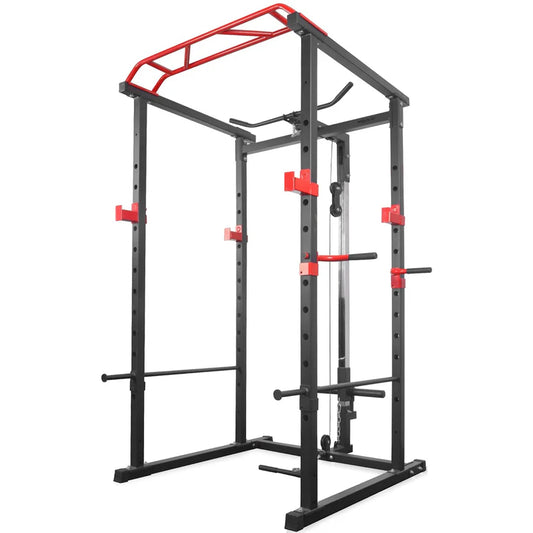 Power Multi Cage with Integrated Cable Pulley System on a white background
