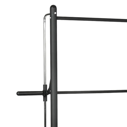 Black metal gate on a white background