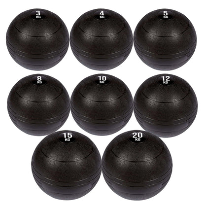Heavy Duty Slam Balls - Professional Grade Rubber Medicine Ball for CrossFit, Strength Training, Core Workouts - Dead Weight Ball with Textured Grip Surface - Available in Multiple Weights 3KG to 25KG