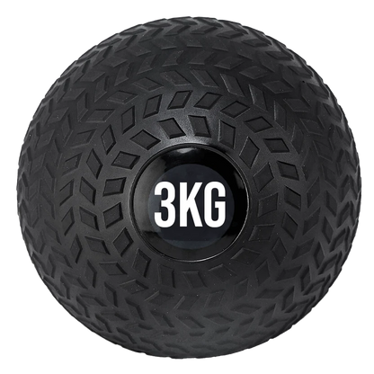 Black exercise ball with '3KG' marking on a white background