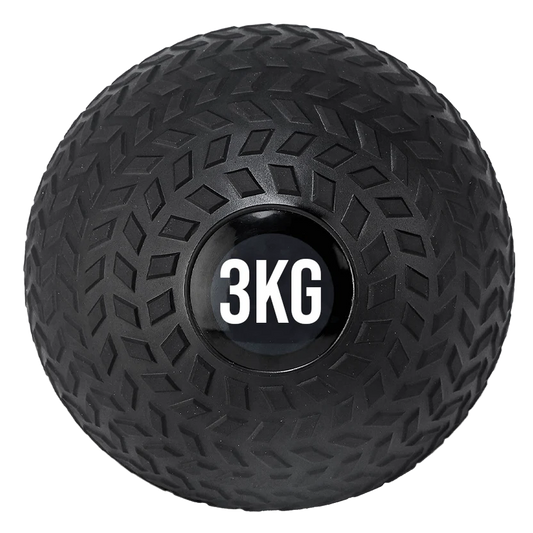 Black exercise ball with '3KG' marking on a white background