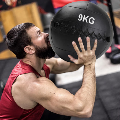 Professional Grade Wall Balls 3kg-12kg - High Performance Medicine Ball for CrossFit Workouts, Core Training & Full Body Conditioning - Durable Textured Vinyl Cover - No-Bounce Impact - Multiple