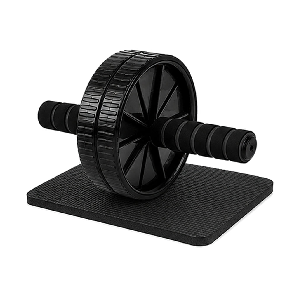 Premium Double-Wheel Ab Roller with Knee Pad - Core Training Exercise Wheel with Rebound Design - Adjustable Elastic Resistance Band - Silent Non-Slip Wheels - Ergonomic Handles - Home Gym Equipment