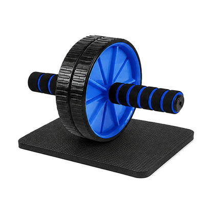 Premium Double-Wheel Ab Roller with Knee Pad - Core Training Exercise Wheel with Rebound Design - Adjustable Elastic Resistance Band - Silent Non-Slip Wheels - Ergonomic Handles - Home Gym Equipment