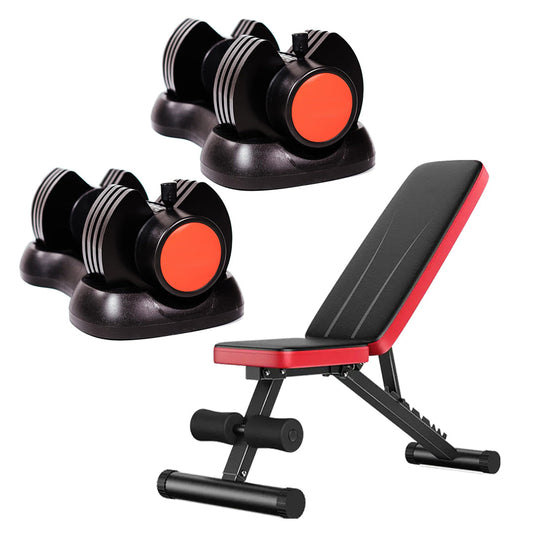 12.5kg Adjustable Dumbbell – 5-in-1 Quick Dial Weight | 2.5kg to 12.5kg Increments, Space-Saving Home Gym Fitness Equipment with ABS Base & Safety Lock