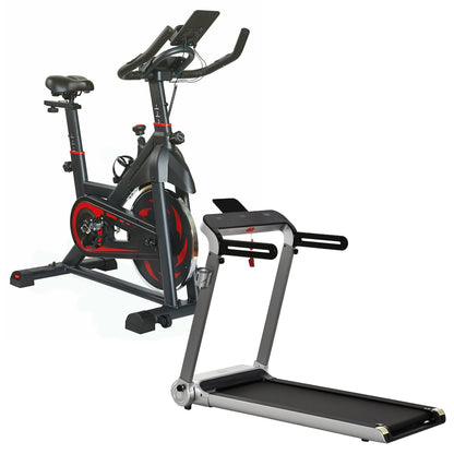 Pro Magnetic Exercise Bike for Home Fitness – Indoor Cycling Stationary Bike with LCD Display, 8kg Flywheel, Silent Belt Drive, Adjustable Seat & Handlebar – Comfortable Cardio Cycling with Tablet Mount for Virtual Workouts or Entertainment