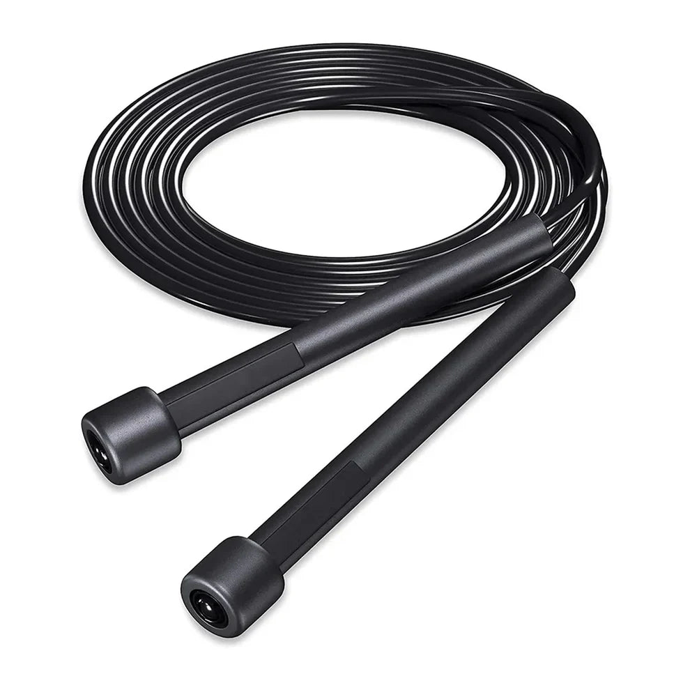 Black Skipping Rope – Adjustable Length Jump Rope for Cardio, Endurance & Fat-Burning | Lightweight Tangle-Free Fitness Rope for Home, Gym & Outdoor Training