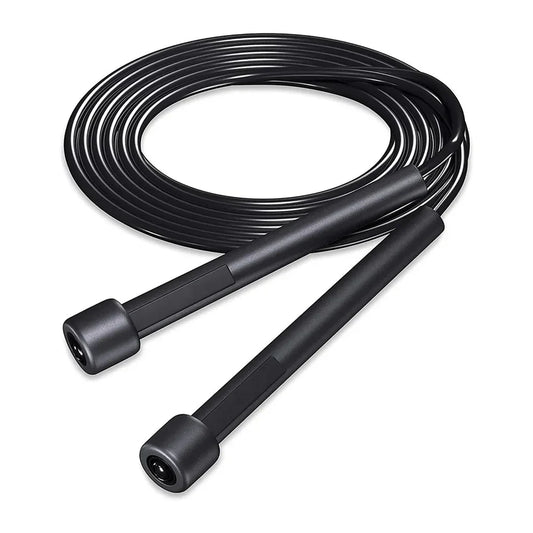 Black Skipping Rope – Adjustable Length Jump Rope for Cardio, Endurance & Fat-Burning Workouts at Home, Gym or Outdoor Fitness Training