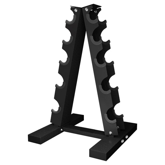 Premium 3 or 5-Tier Neoprene Dumbbell Tree Rack Stand - Heavy-Duty Home Gym Weight Storage Solution - Compact Space-Saving Design - Perfect for Neoprene & Vinyl Dumbbells - Sturdy Steel Construction