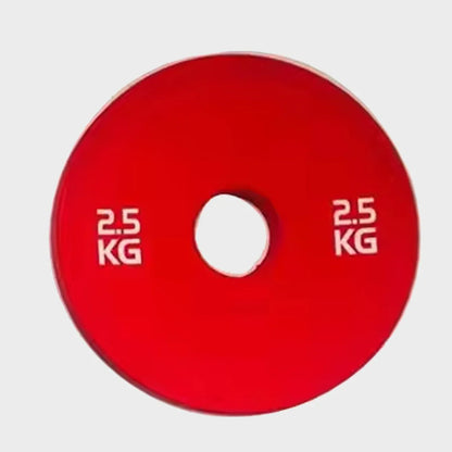 Color-Coded Fractional Weight Plates – 0.5-2.5kg Rubber Bumper Plates with Steel Insert for Olympic Cross Training & Strength Workouts